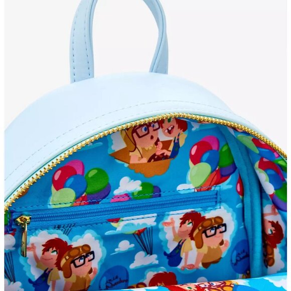 Loungefly Disney Pixar Up Mini Backpack With Coin Purse Carl & Ellie Balloon Bag - Picture 5 of 5